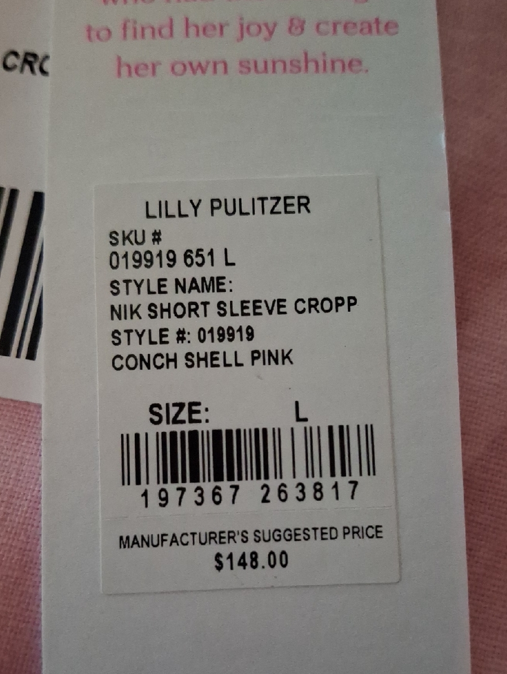 Lilly Pulitzer Nik Ric Rac Linen Top In Conch Shell Pink - Picture 3 of 6